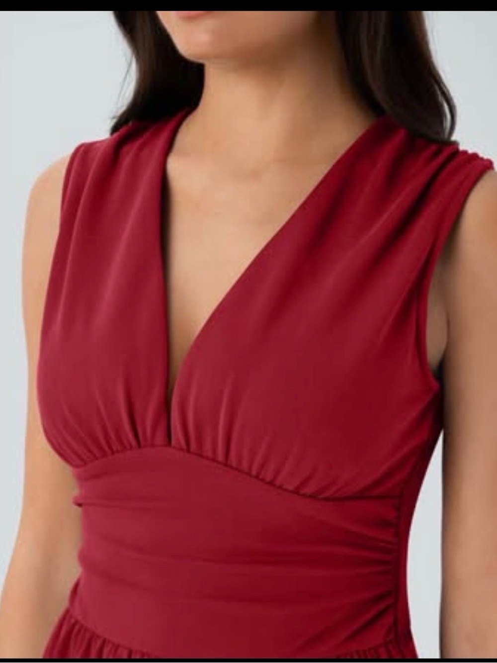 HALARA V-Neck Sleeveless Ruched Pocket Jumpsuit- BNWT